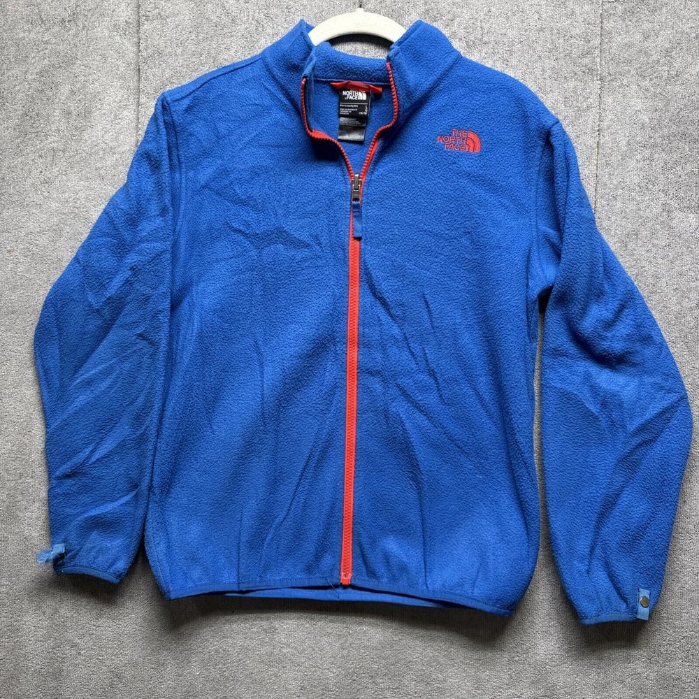The North Face‎ Jacket Boys Large (14/16) Blue Full Zip Fleece Sweater